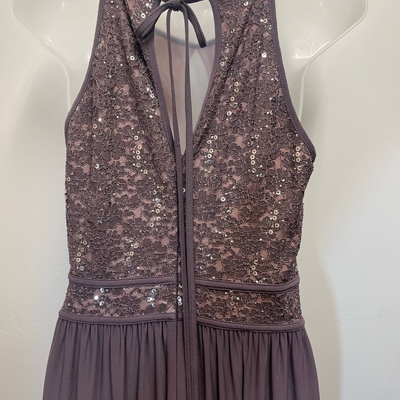 Night Way Collections Lavender Sequin Dress, Christmas Wedding New Years size 12 - Picture 3 of 4